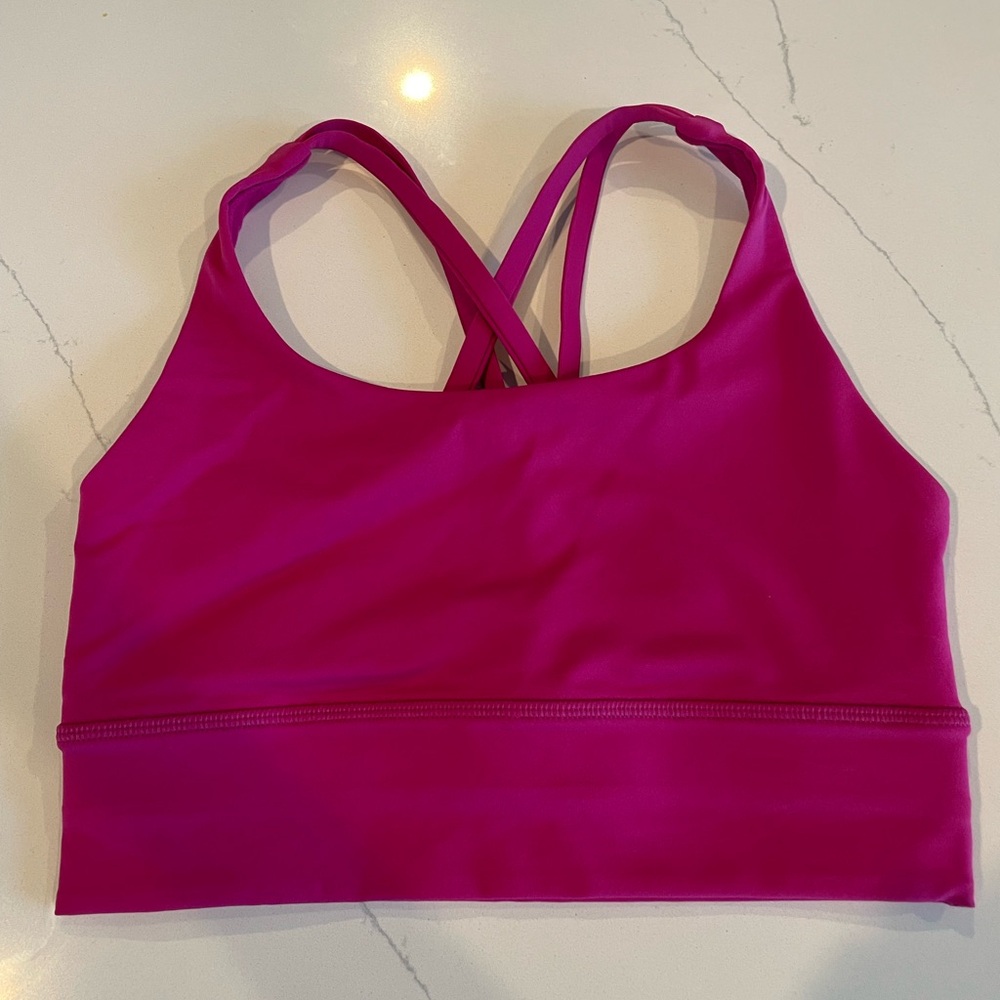 lululemon athletica Magenta Strappy Sports Bra - Size 4 NWOT